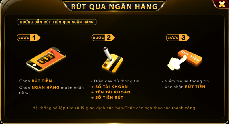 cách rút tiền go88 qua ngân hàng