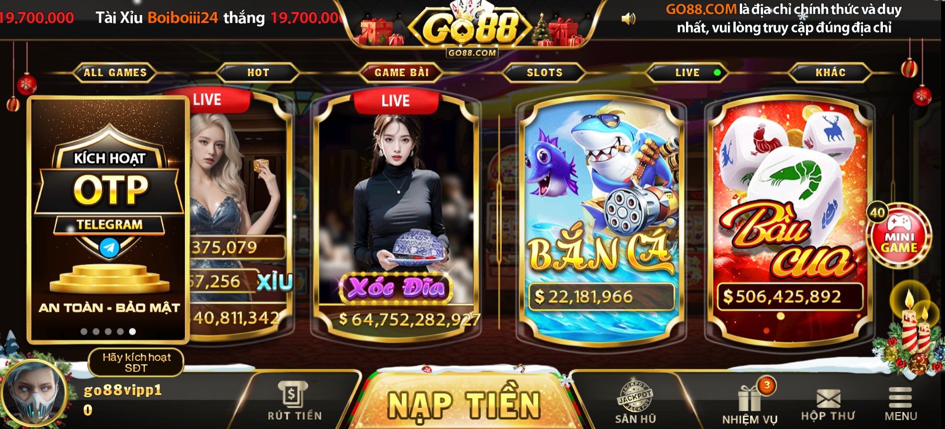 bầu cua go88